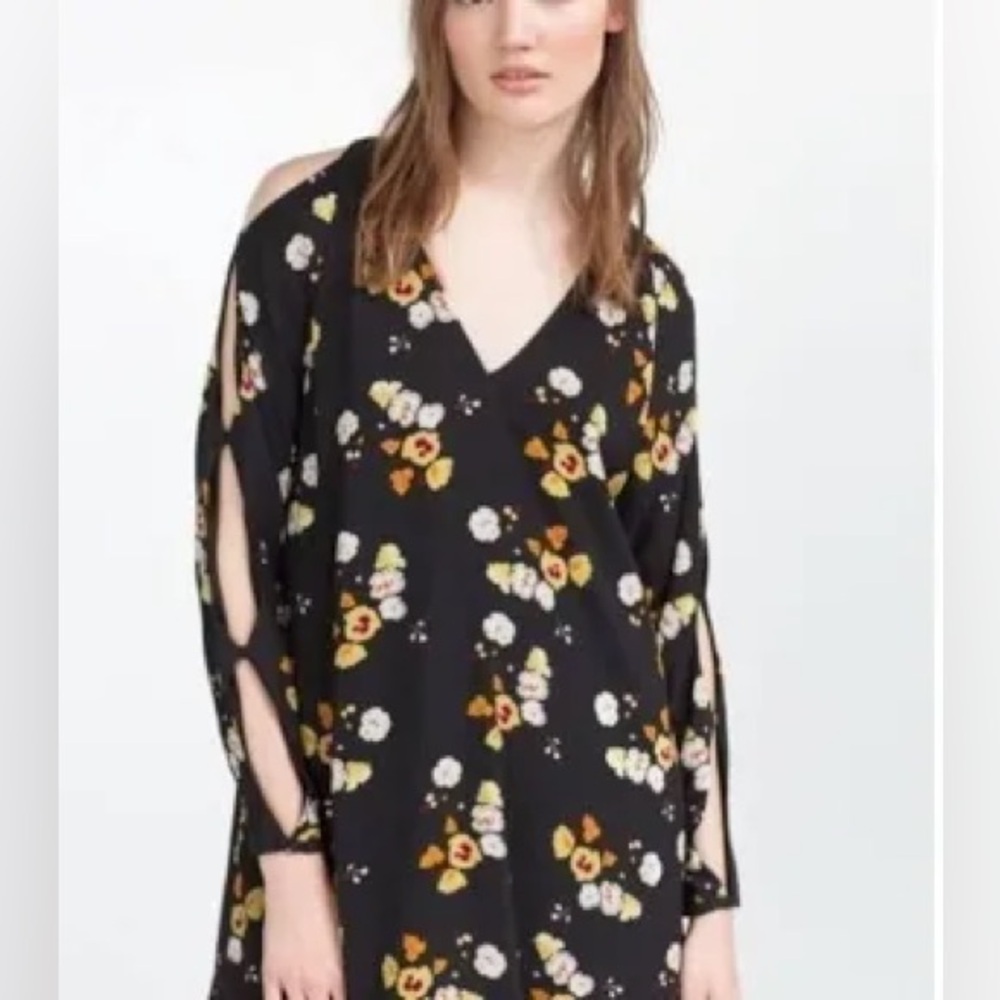 Zara Dress with Cutout Long Sleeves